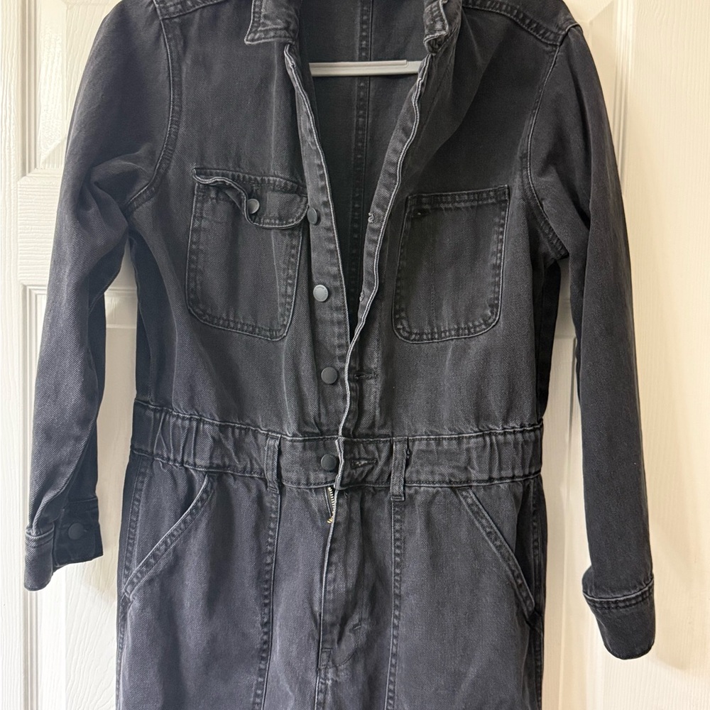 Universal Thread Black Denim Jumpsuit Romper
